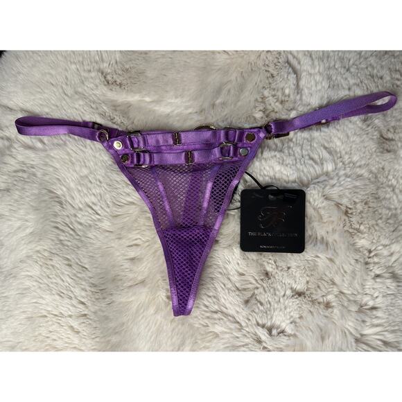 Honey Birdette JASMIN💜 Purple Amethyst Thong Small - Picture 2 of 5